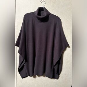 EUC Mer Sea Dark Gray Cowl Neck Cape OS